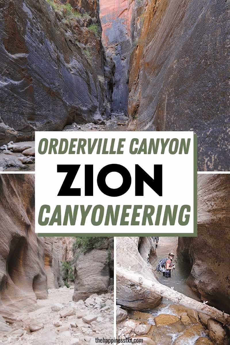 orderville canyon views with a girl wading through water