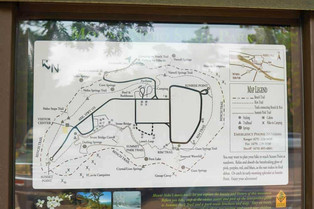 Mount Nebo State Park Trail Map 