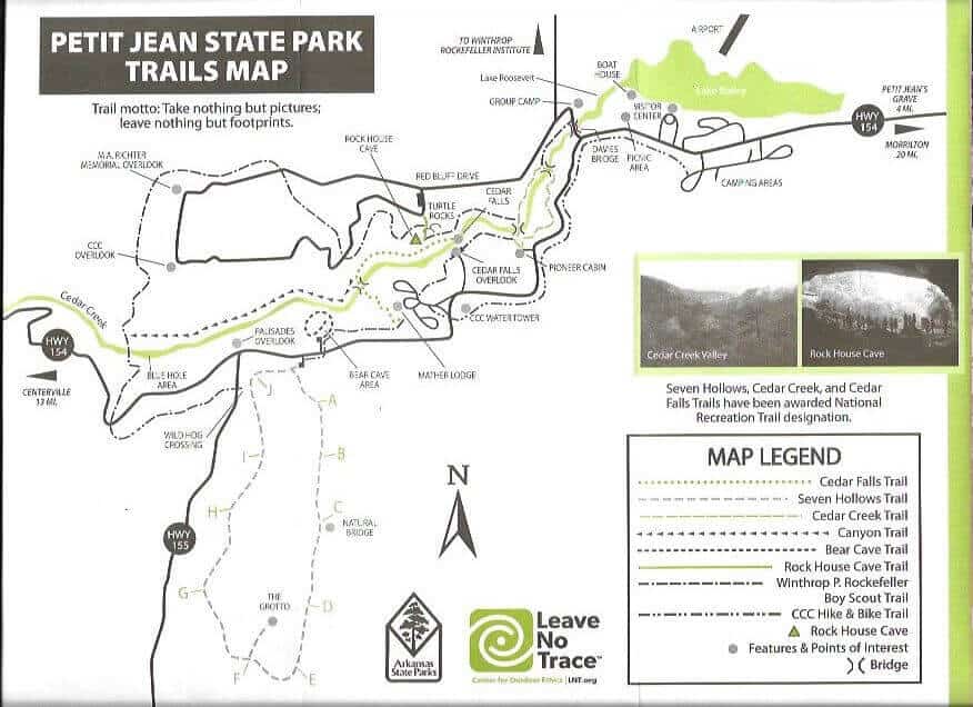 Petit Jean State Park Map