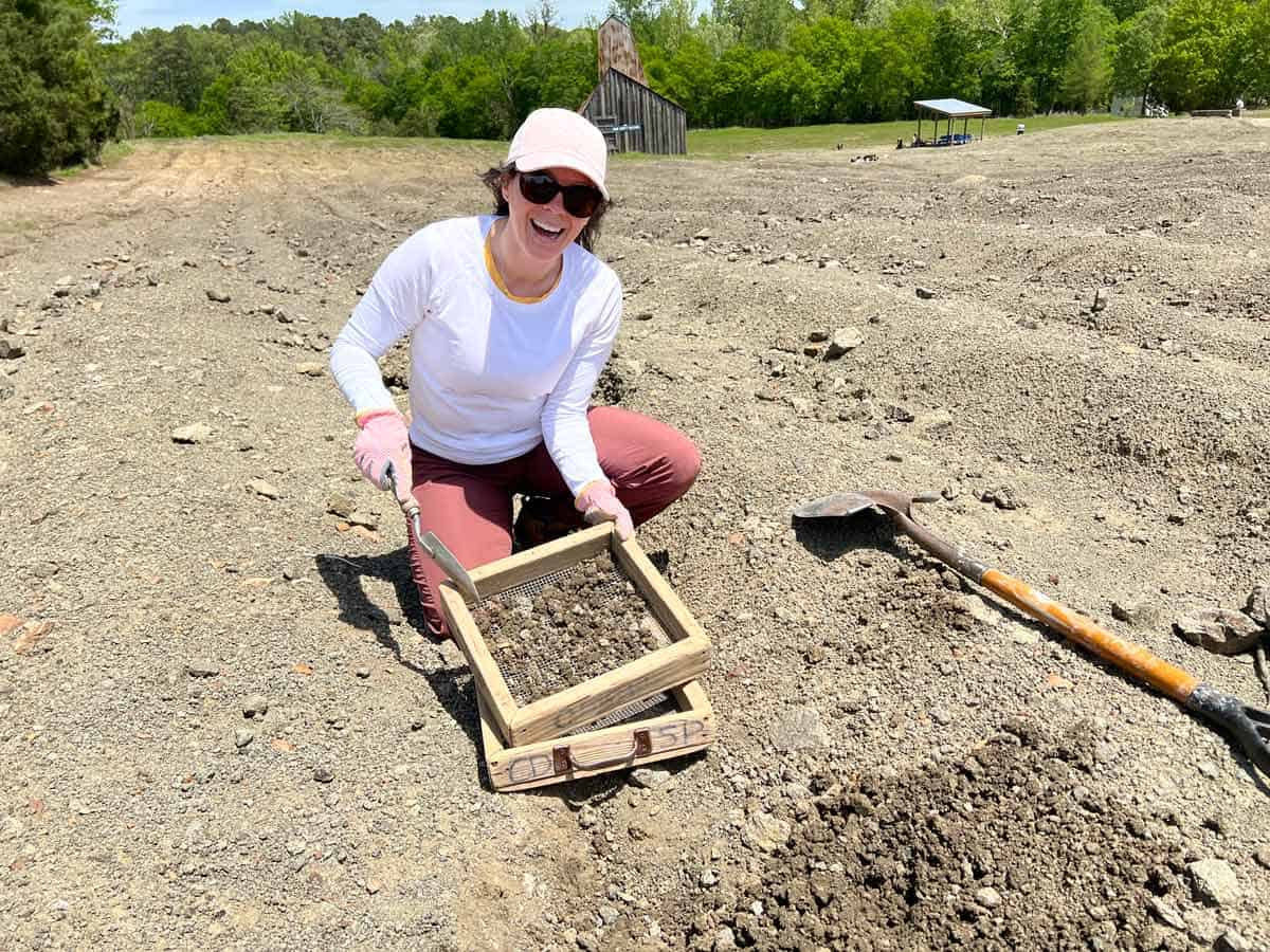 mining for diamonds at crater of diamonds state park