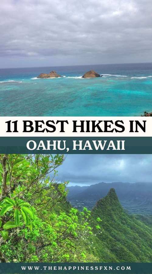 top photo: The Mokes from Lanikai Pillbox hike; bottom photo: Olomana Ridge Trail