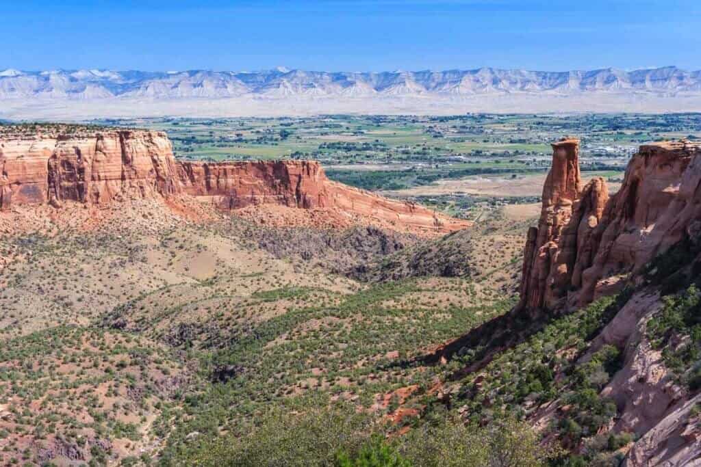 View of Grand Junction, Colorado from the Colorado National Monument