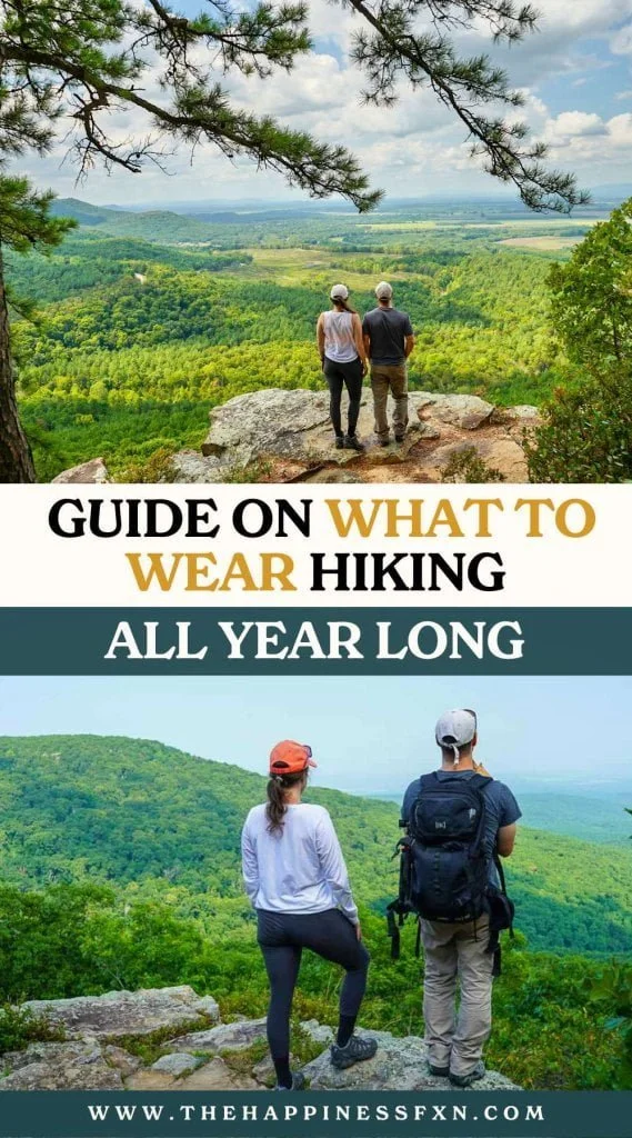 images of couple hiking with epic views