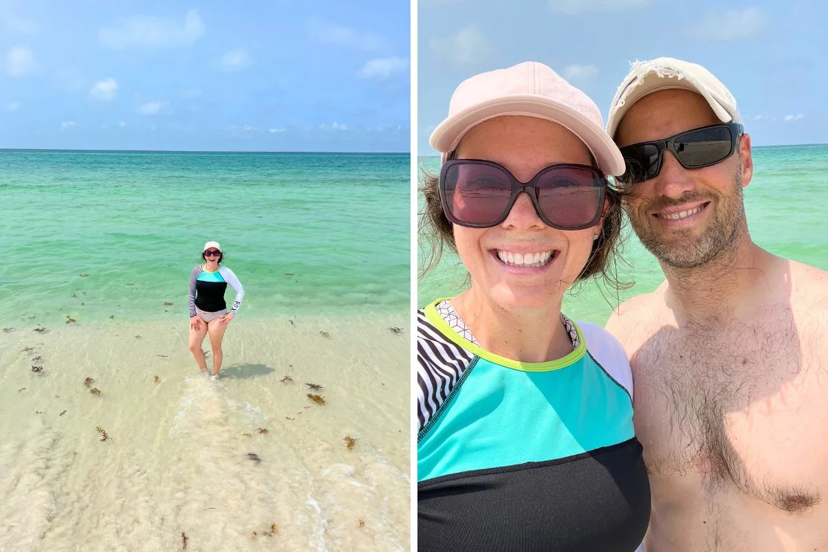 Ashlee & Pablo having fun at Shell Island near Panama City, FL.