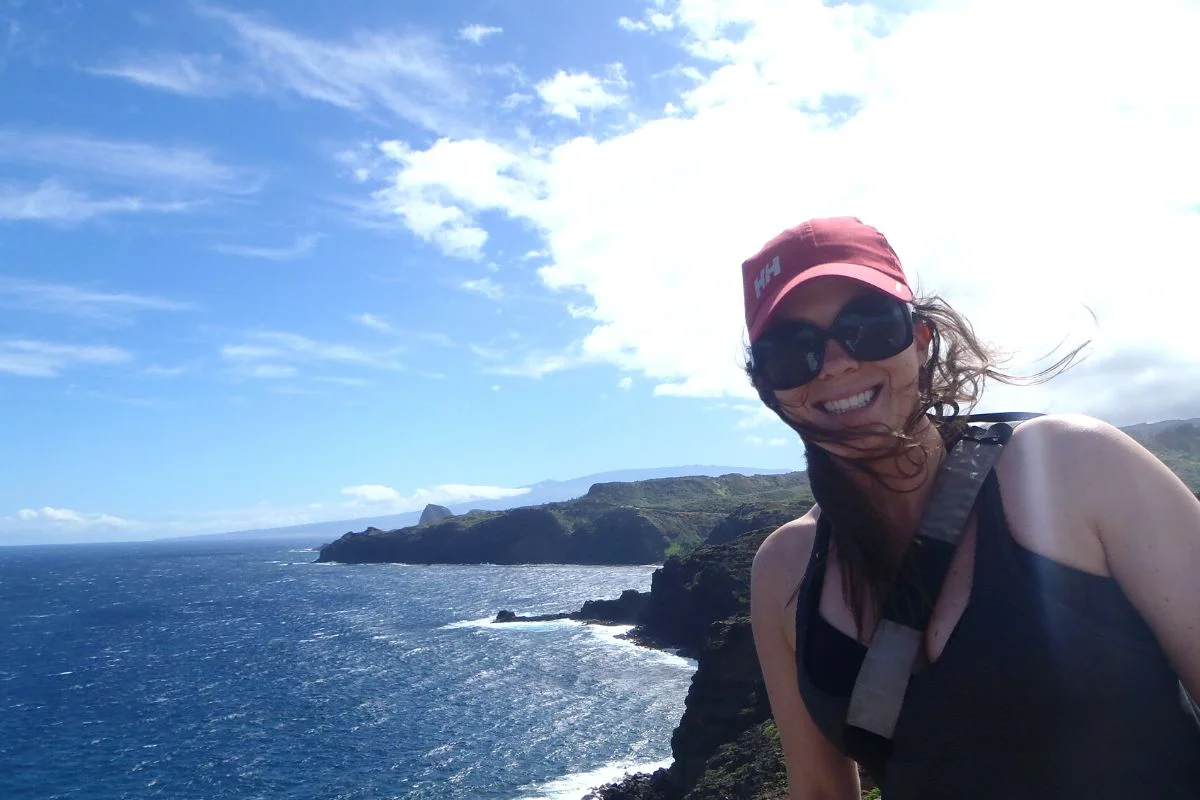 Ashlee Fechino hiking in Maui