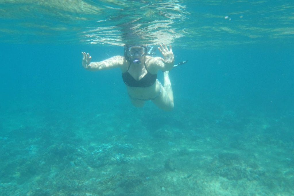 ashlee fechino snorkeling in Maui