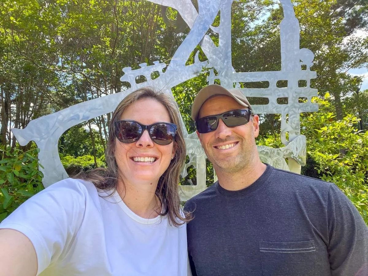 Ashlee & Pablo taking a selfie at the Dizzy Gillespie Homesite Park
