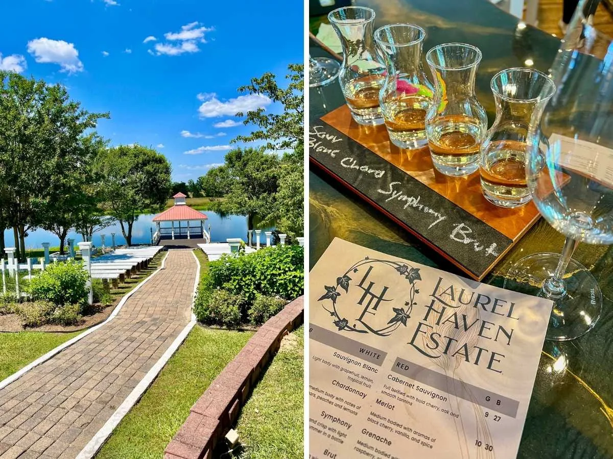 Laurel Haven Estate / White wine flight
