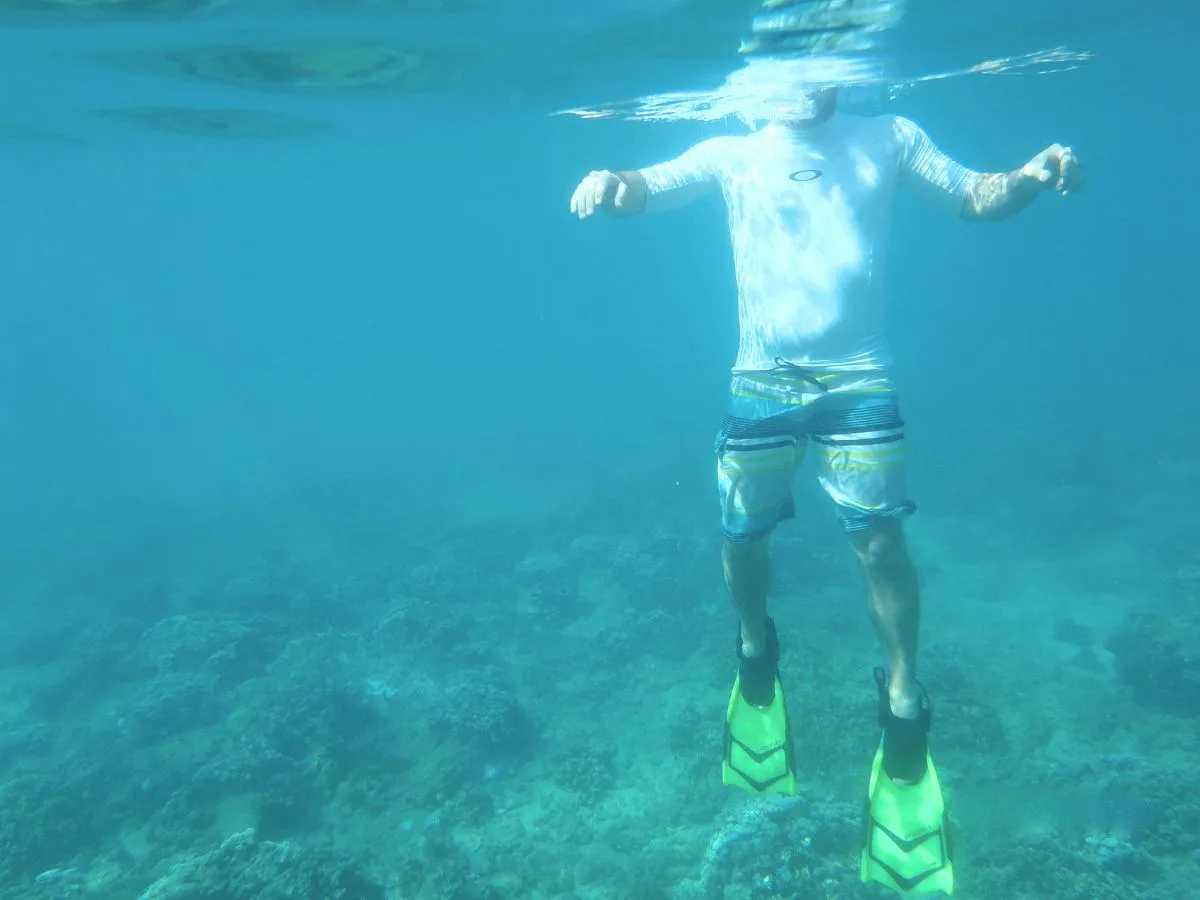 Pablo snorkeling in Maui