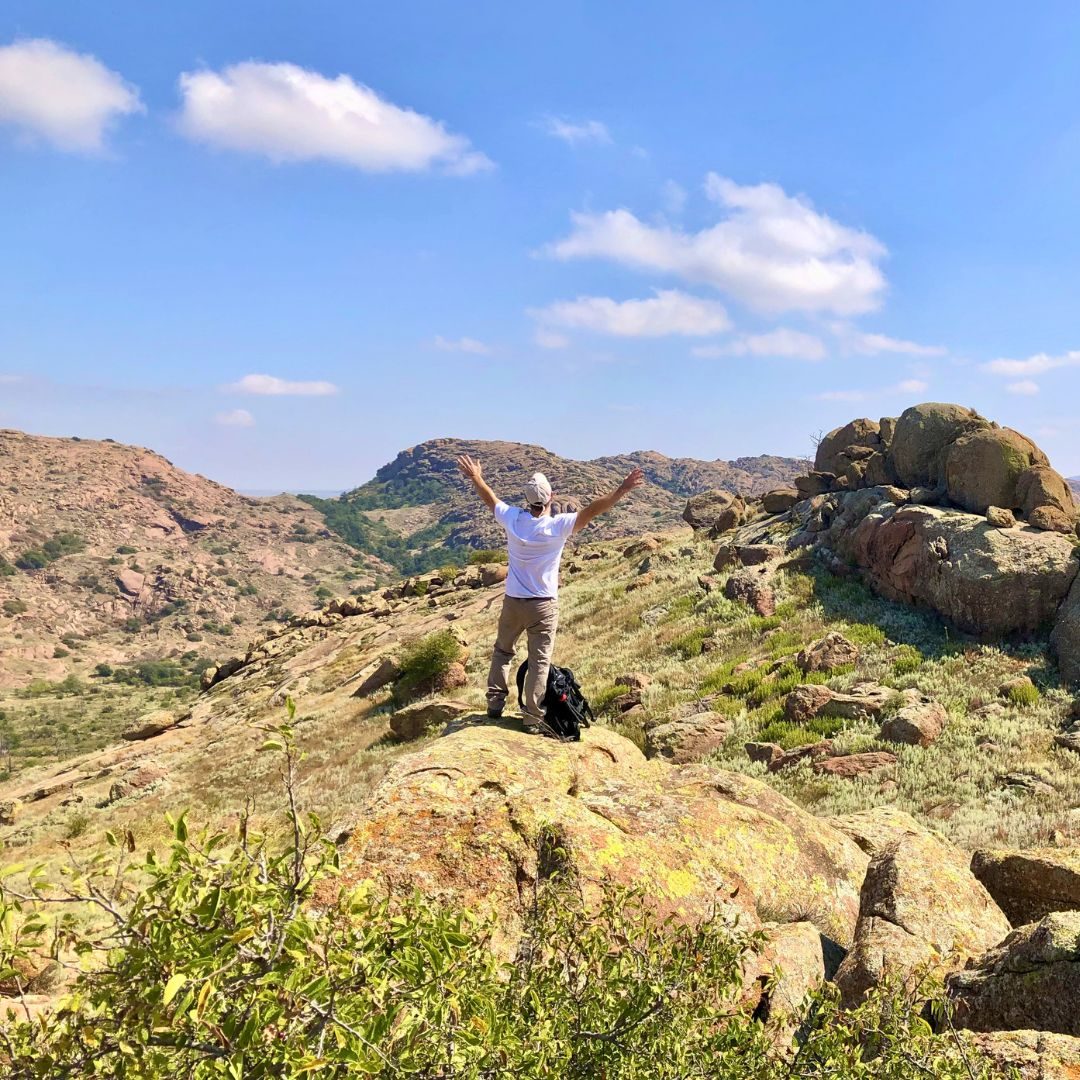 Hiking at Quartz Mountain State Park
