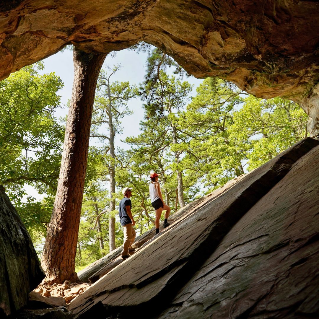 Hiking at Robbers Cave State Park